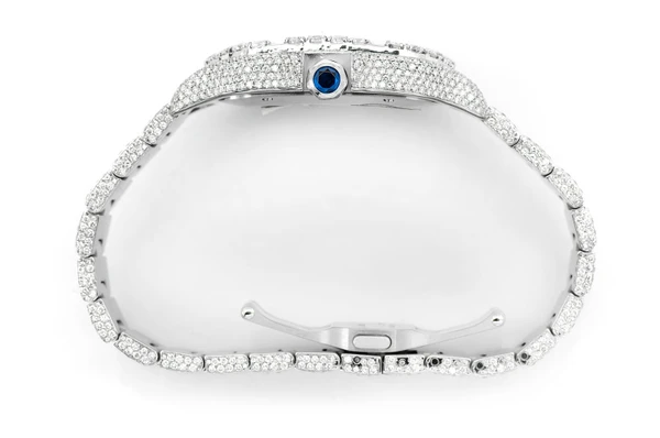 Cartier Santos De Cartier Steel 40MM (4072) - 20.50ctw Fully Iced Out