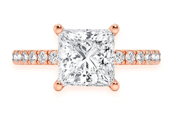 Thinn - 2.00ct Princess Cut - Hidden Halo - Diamond Engagement Ring - All Natural