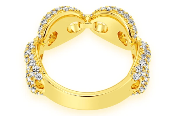 Mariner Link Diamond Ring 14k Solid Gold 2.00ctw