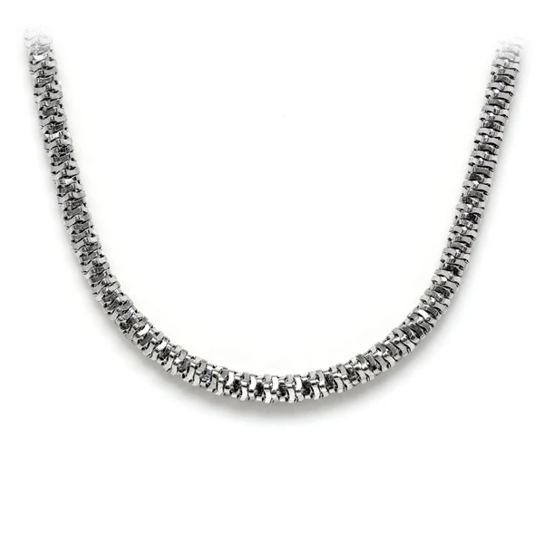 3MM Sterling Silver Rounded Jenga Chain