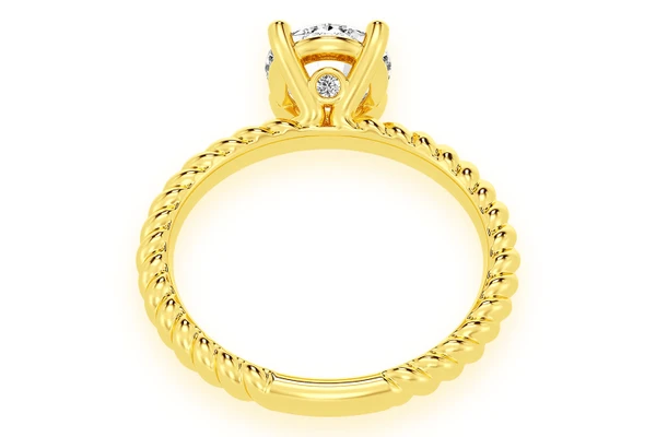 1.25ct Round - Twist Band - Diamond Engagement Ring - All Natural