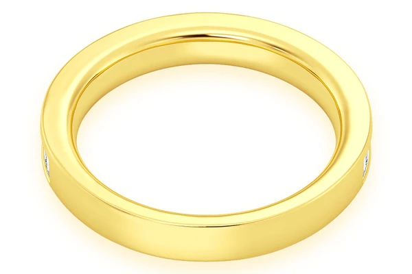 Baguette Channel Diamond Ring 14k Solid Gold 0.85ctw