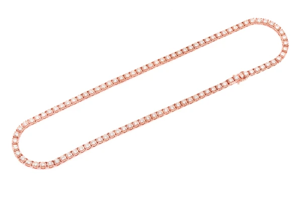 10pt Miracle-Set Diamond Necklace 14k Solid Gold 9.50ctw