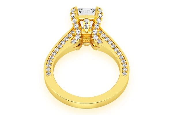 Chant - 2.00ct Emerald Cut Solitaire - Diamond Engagement Ring - All Natural