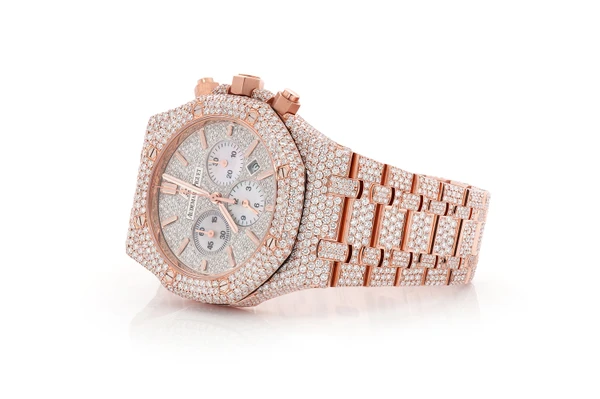 Audemars Piguet Royal Oak 18k Rose Gold - 23.00ctw Fully Iced Out