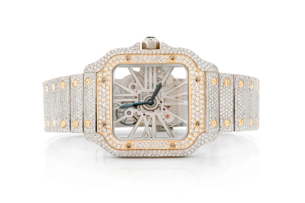 Icebox - Cartier Santos De Cartier Skeleton 18k Yellow Gold