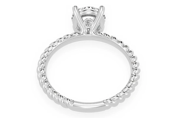 1.25ct Round - Twist Band - Diamond Engagement Ring - All Natural