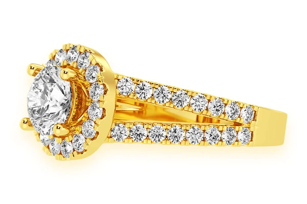 Sphinx - 1.00ct Round Solitaire - Two Row Split - Diamond Engagement Ring - All Natural