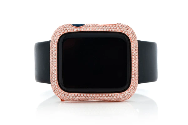 Icebox Apple Watch Series 5 14k Solid Gold 6.10ctw