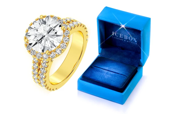 Sphinx - 3.00ct Round Diamond Halo - Diamond Engagement Ring - All Natural