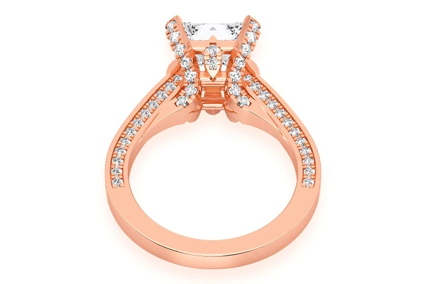 Chant - 2.00ct Princess Cut Solitaire - Diamond Engagement Ring - All Natural
