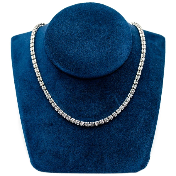 4MM Sterling Silver Triangular Diamond-Cut Tube Chain