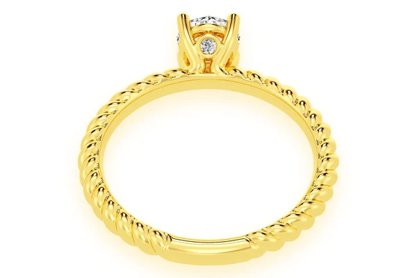 .50ct Round Solitaire - Twist Band - Diamond Engagement Ring - All Natural