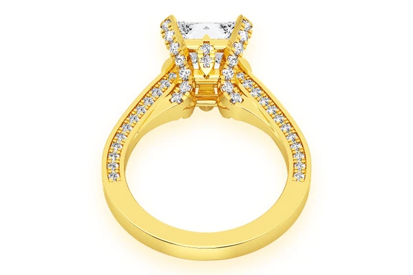 Chant - 2.00ct Princess Cut Solitaire - Diamond Engagement Ring - All Natural