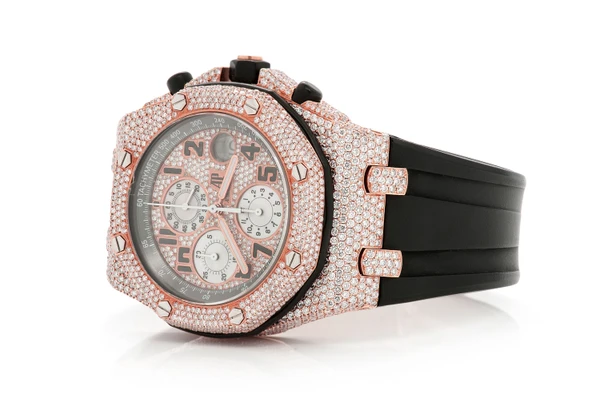 Audemars Piguet Royal Oak Offshore 42MM 18k Rose Gold - Fully Iced Out