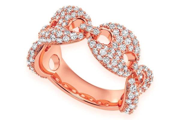 Mariner Link Diamond Ring 14k Solid Gold 2.00ctw