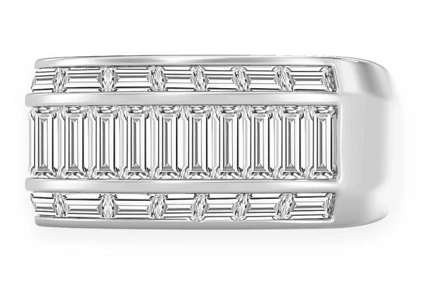 Baguette Channel Diamond Ring 14k Solid Gold 2.50ctw