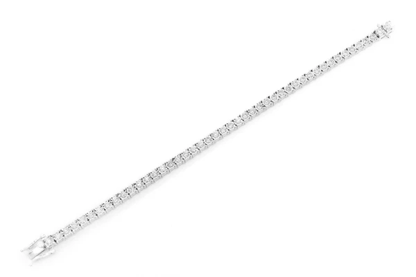 9pt Miracle Set Diamond Tennis Bracelet 14k Solid Gold 4.50ctw
