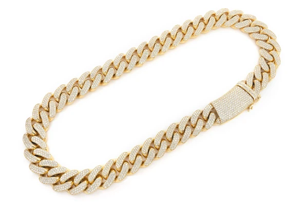 20MM Miami Cuban Link Diamond Necklace 14k Solid Gold 41.00ctw