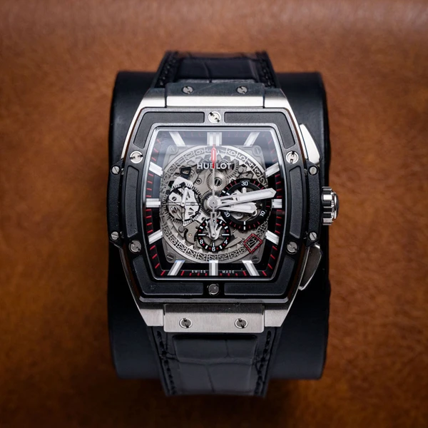 Hublot Spirit Of Big Bang Chrono Titanium Alligator Rubber Strap - Wc