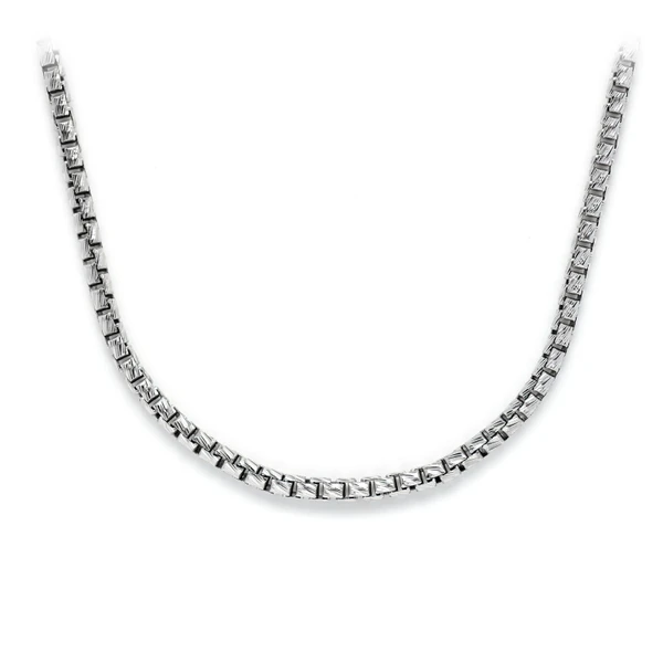 2MM Sterling Silver Diamond-Cut Box Chain