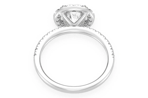 Thav - 1.00ct Round Solitaire - Halo One Row - Diamond Engagement Ring - All Natural