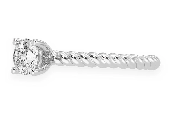 .50ct Round Solitaire - Twist Band - Diamond Engagement Ring - All Natural
