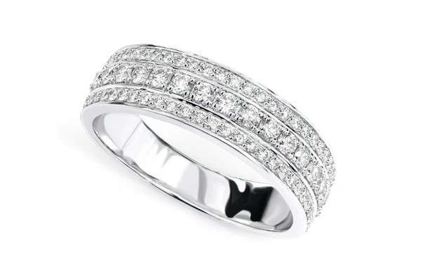 Three Row Diamond Ring 14k Gold 1.00ctw 