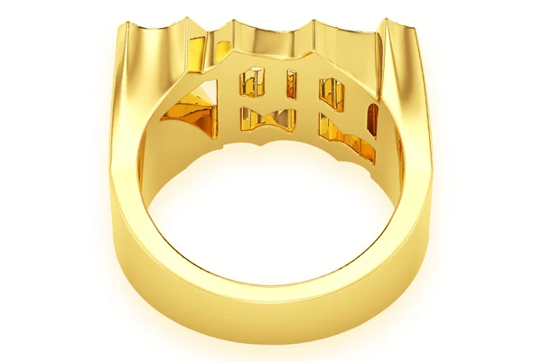 Custom Date Of Birth Diamond Ring 14k Solid Gold 0.60ctw