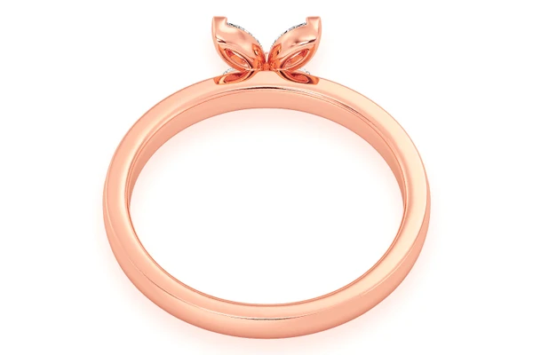 Marquise Flower Diamond Ring 14k Solid Gold 0.35ctw