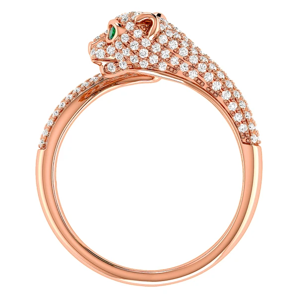 Panther Wrap Diamond Ring 0.40ctw 14k Solid Gold