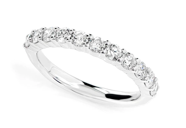 11 Stone Diamond Anniversary Band 14k Solid Gold 0.75ctw 