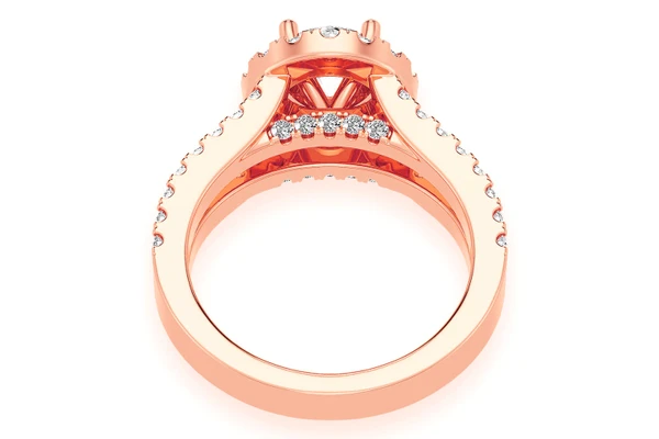 Sphinx - 1.00ct Round Solitaire - Two Row Split - Diamond Engagement Ring - All Natural