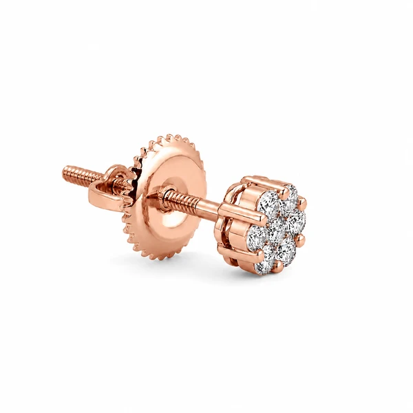 Flower Stud Earrings 14k   0.25ctw