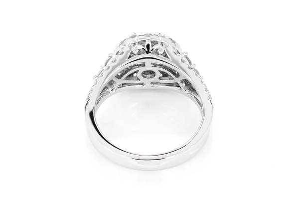 1.25ct Round - Split Shank Halo - Diamond Engagement Ring - All Natural