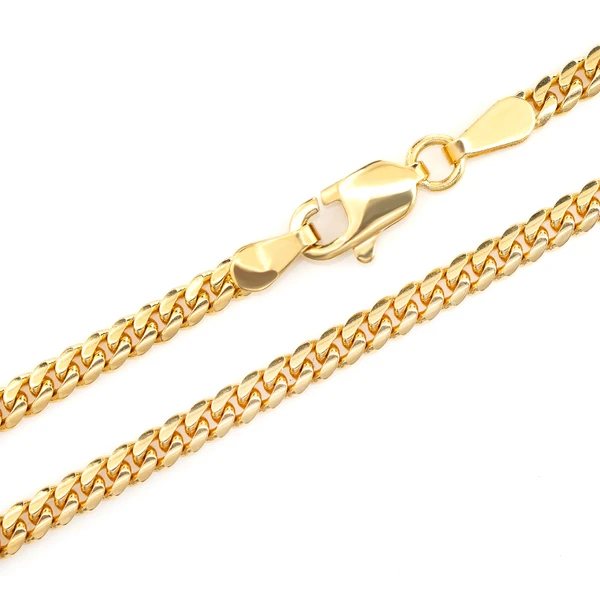 2.75MM Miami Cuban Link 14k Solid Gold Chain