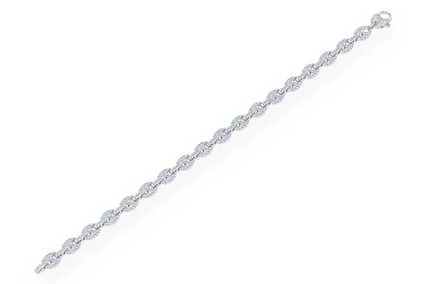 5MM Mariner Link Diamond Bracelet 14k Solid Gold 2.75ctw