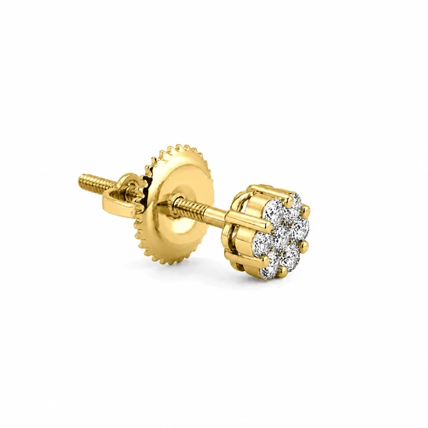 Flower Stud Earrings 14k   0.25ctw