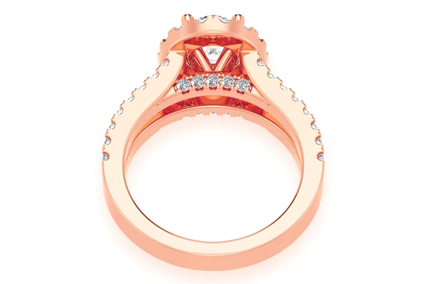 Sphinx - 1.00ct Oval Solitaire - Halo Split Shank - Diamond Engagement Ring - All Natural Vs Diamonds
