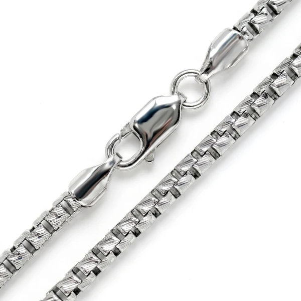 3MM Sterling Silver Diamond-Cut Box Chain