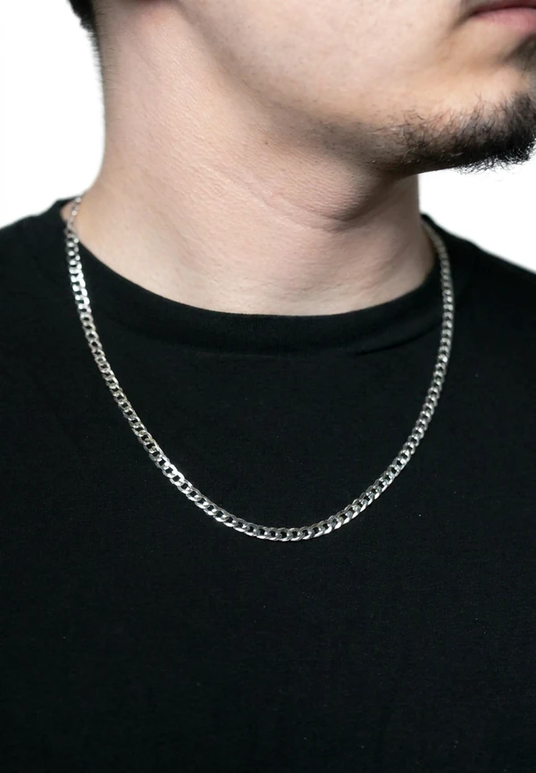 5MM Sterling Silver Flat Curb Chain