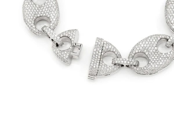 18MM Mariner Link Diamond Bracelet 14k Solid Gold 14.00ctw