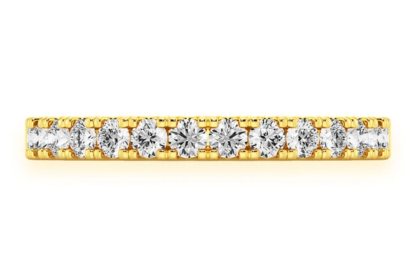 One Row Diamond Band 14k Solid Gold 0.50ctw