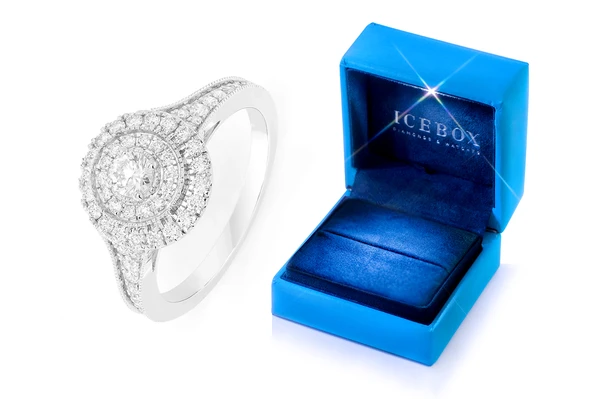 0.75ctw - Round Two Tier - Diamond Engagement Ring - All Natural