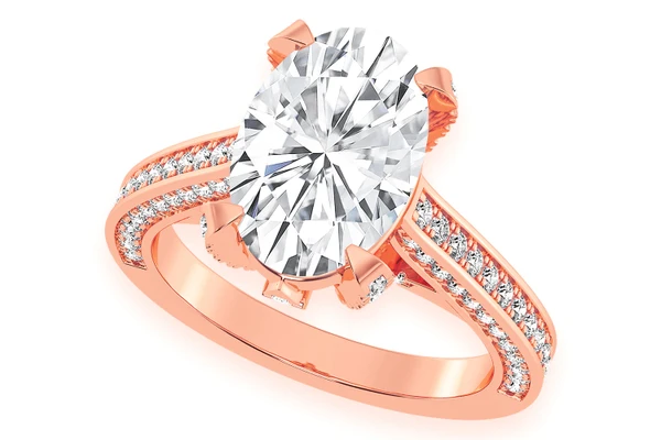 Chant - 3.00ct Oval - Diamond Engagement Ring - All Natural