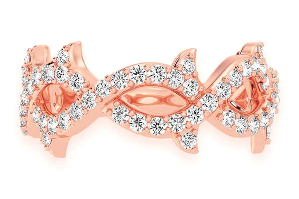 Thorn Diamond Ring 14k Solid Gold 0.85ctw