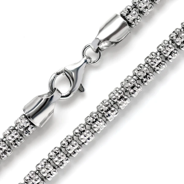 5MM Sterling Silver Triangular Diamond-Cut Tube Chain