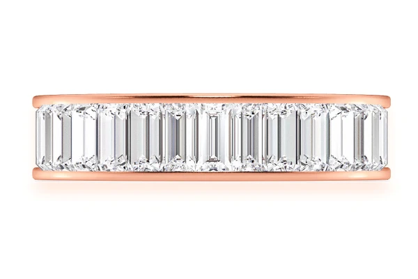 Baguette Channel Diamond Band 14k Solid Gold 1.50ctw