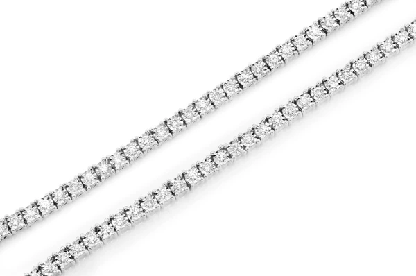 2pt Miracle Set Diamond Necklace 14k Solid Gold 4.00ctw