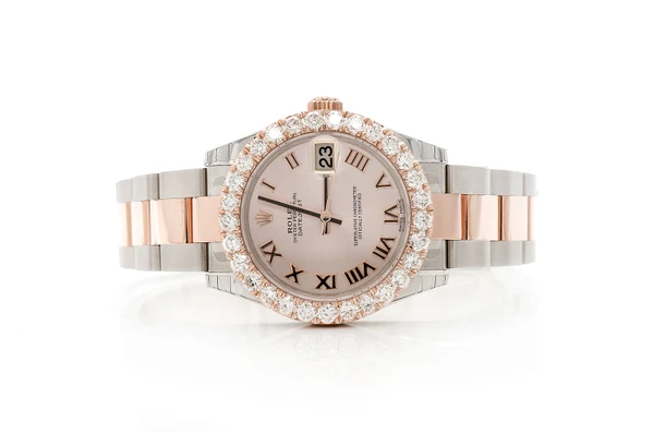 Rolex Datejust 31MM 18k Rose Gold & Steel (178271) - 2.75ctw Diamond Bezel